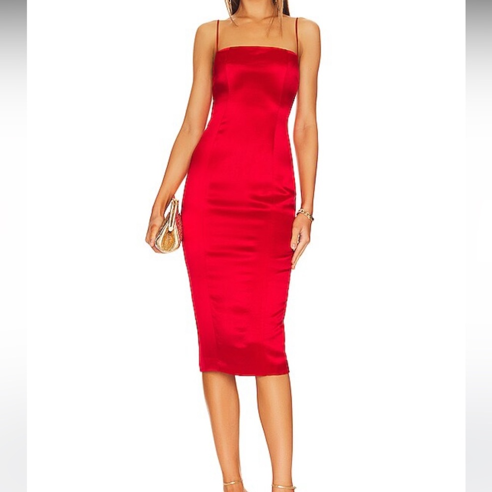 RETROFÊTE Samantha Satin Slip Dress